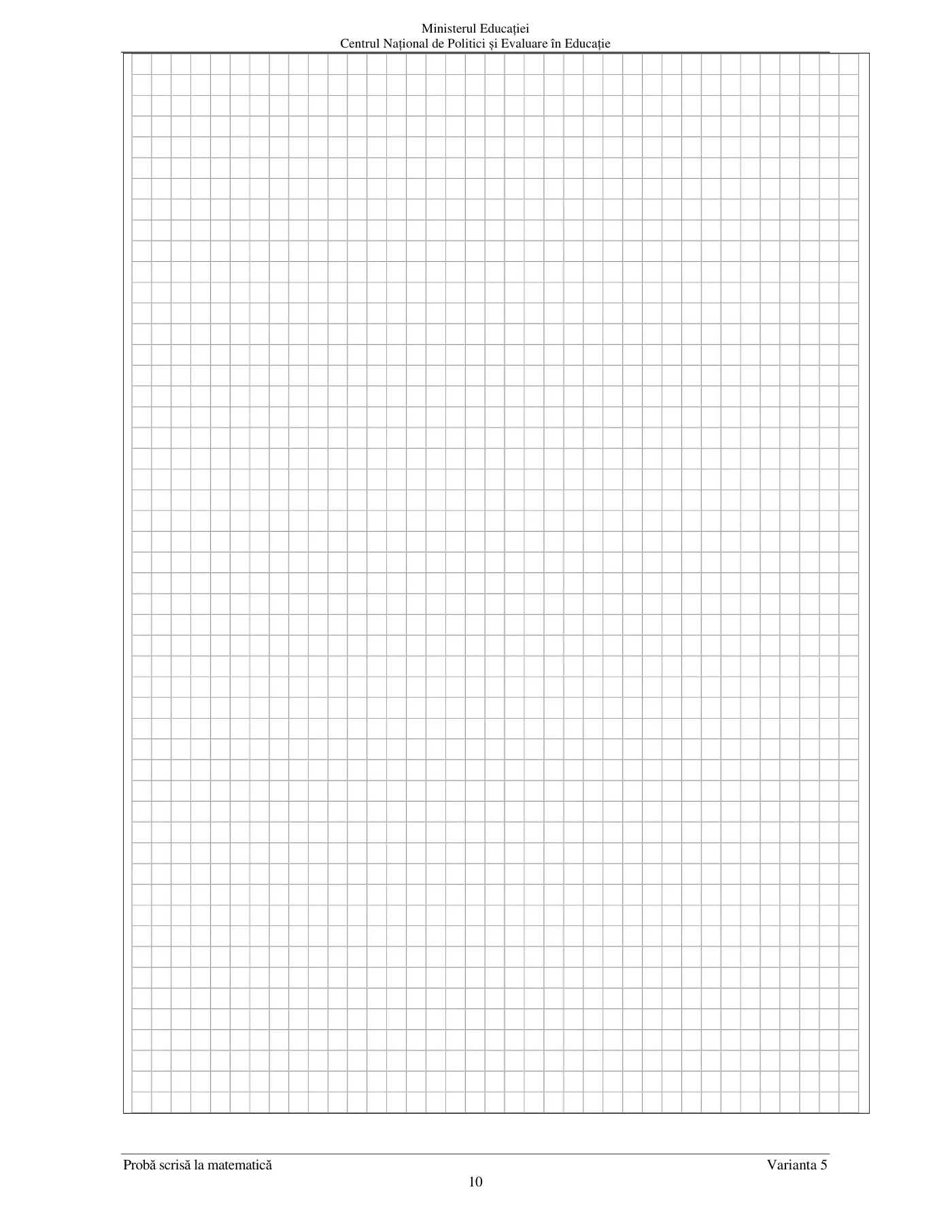 Pagina 10 din subiectul subiect de rezervă, matematică, 21 iunie 2023